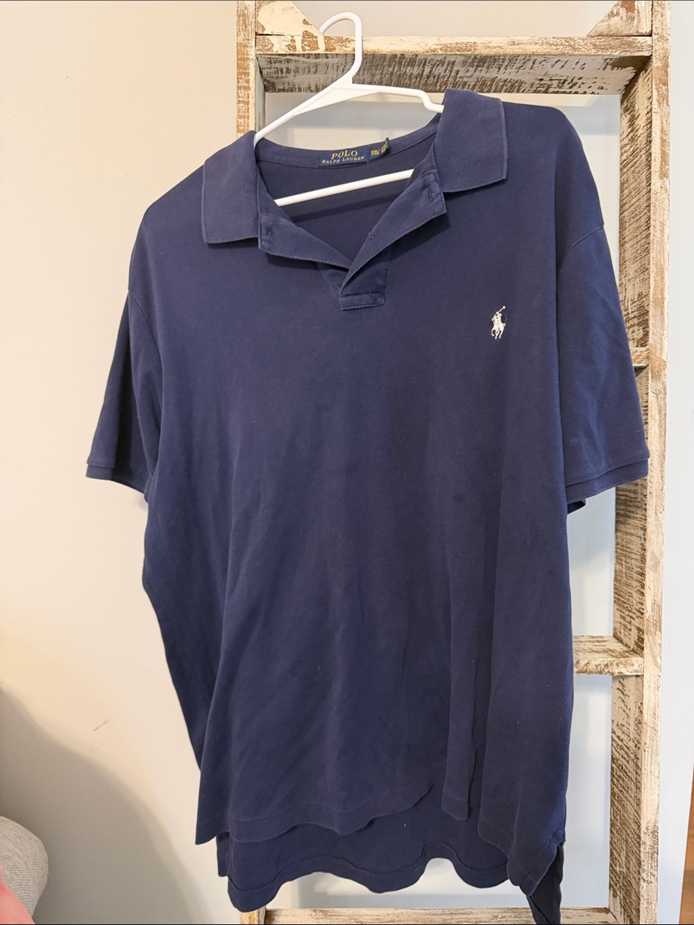 Polo by Ralph Lauren Men's Dark Navy Polo Shirt with Embroidered Pony